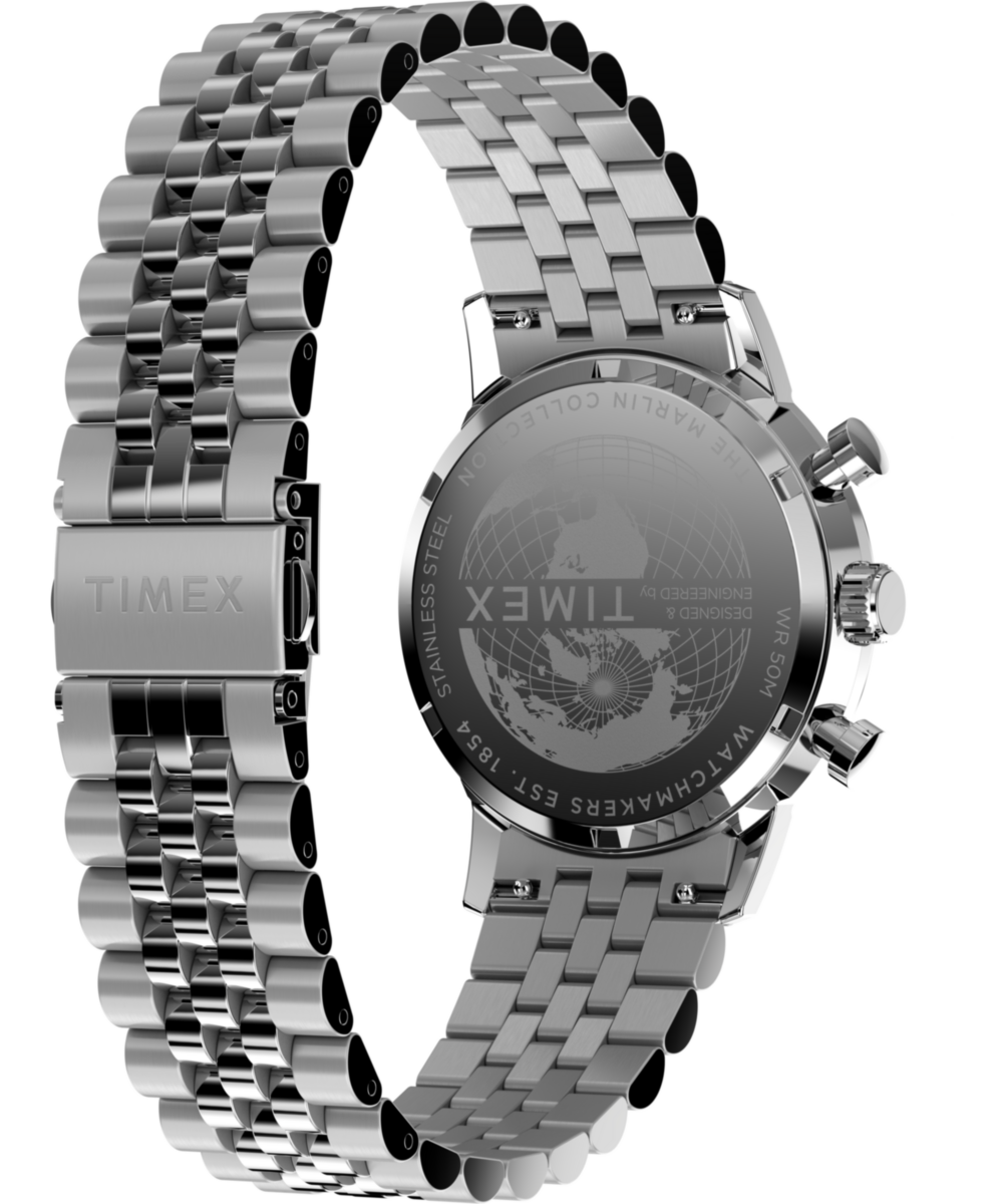 Marlin® Quartz Chrono 40mm Stainless Steel Bracelet Watch, photo 5