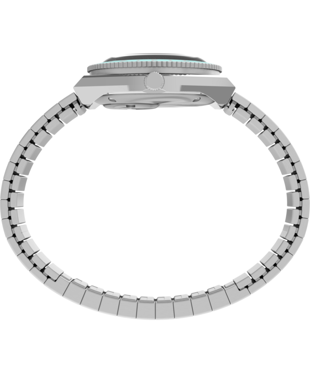 Q Timex® Mini 30mm Stainless Steel Expansion Band Watch, photo 3