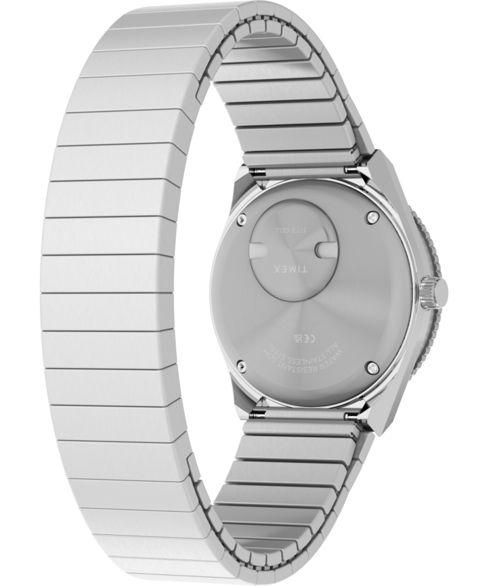 Q Timex® Mini 30mm Stainless Steel Expansion Band Watch, photo 6