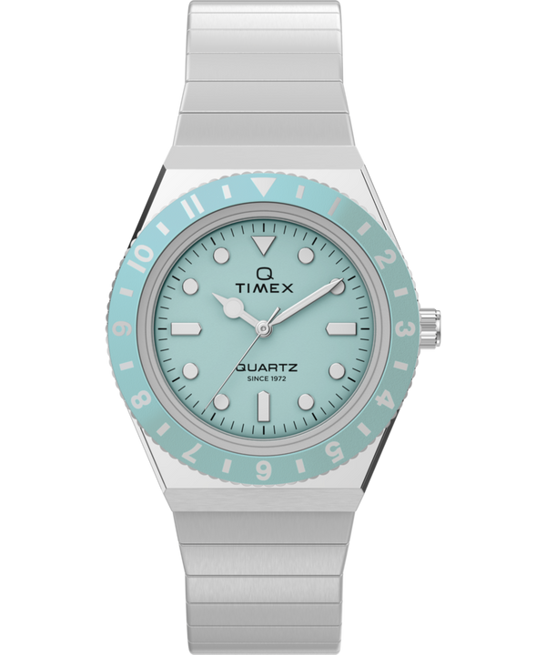 Q Timex® Mini 30mm Stainless Steel Expansion Band Watch