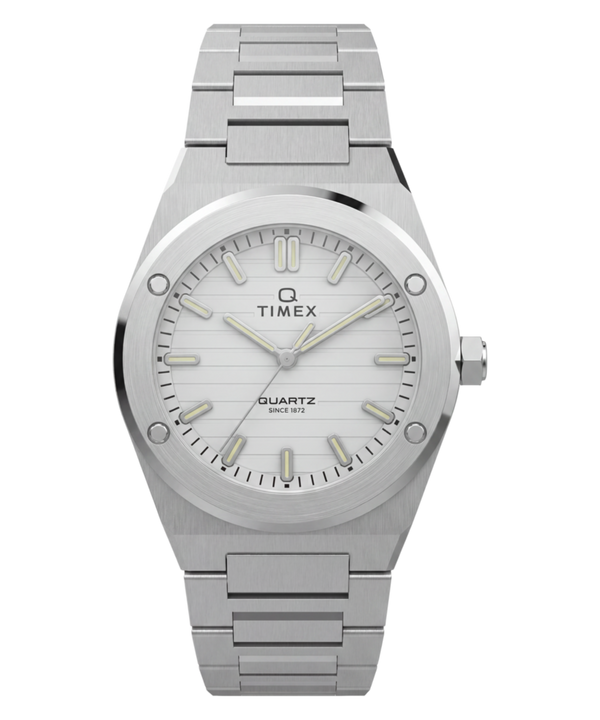 Q Timex Marbella 34mm Stainless Steel Bracelet Watch