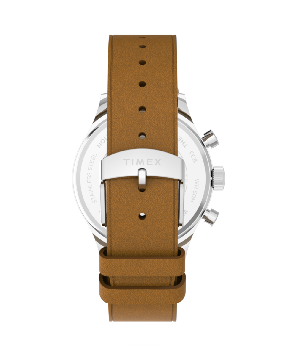 Timex Weekender® New England Chronograph 40mm Leather Strap Watch, photo 4