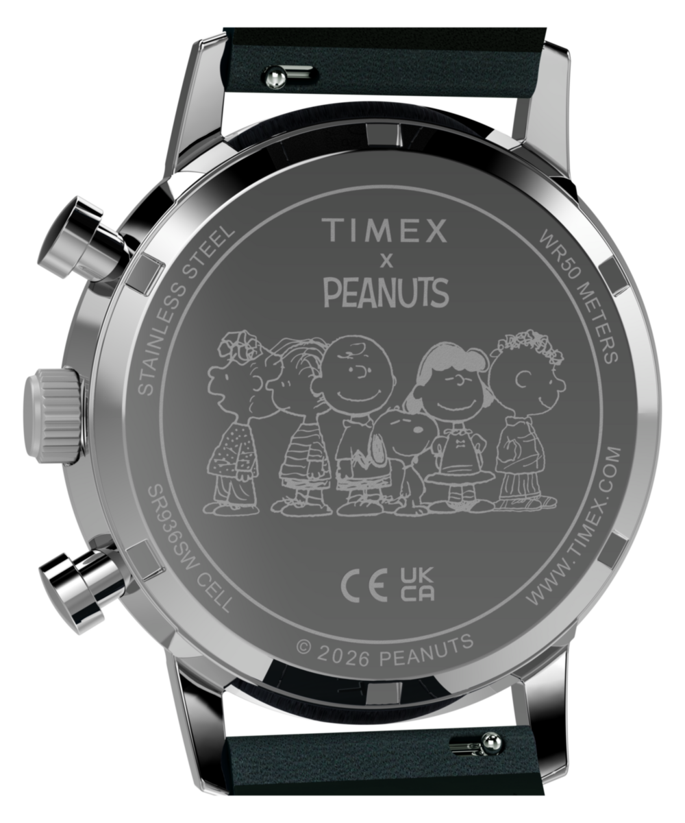 Peanuts® x Timex Marlin® Chronograph 40mm Leather Strap Watch, photo 5