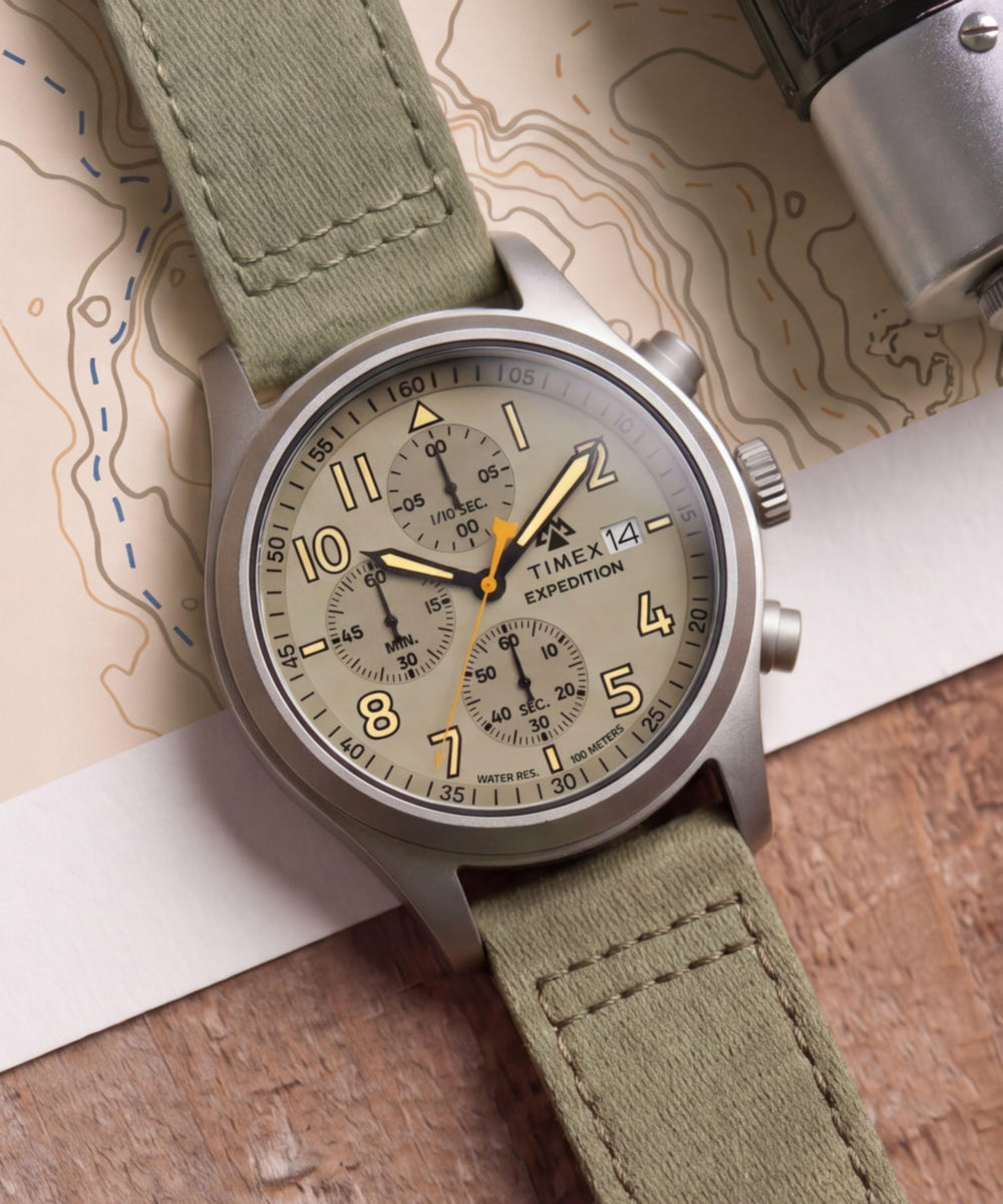 Expedition® Sierra Chronograph 43mm Fabric Strap Watch, photo 7