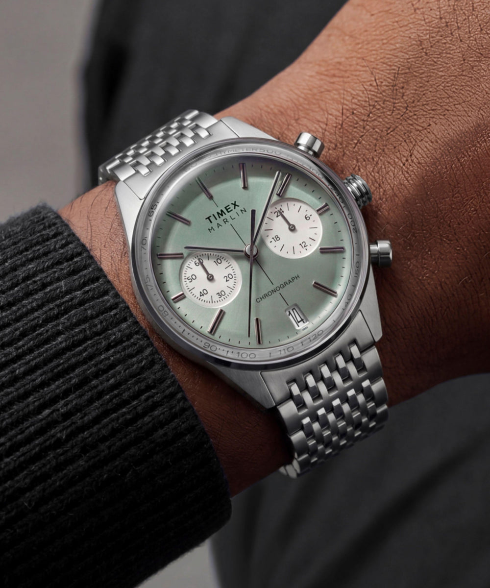 Marlin® Jet Chronograph 40mm Stainless Steel Bracelet Watch, photo 2