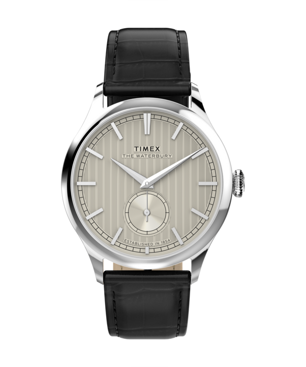 Waterbury Classic Sub-Second 39mm Leather Strap Watch