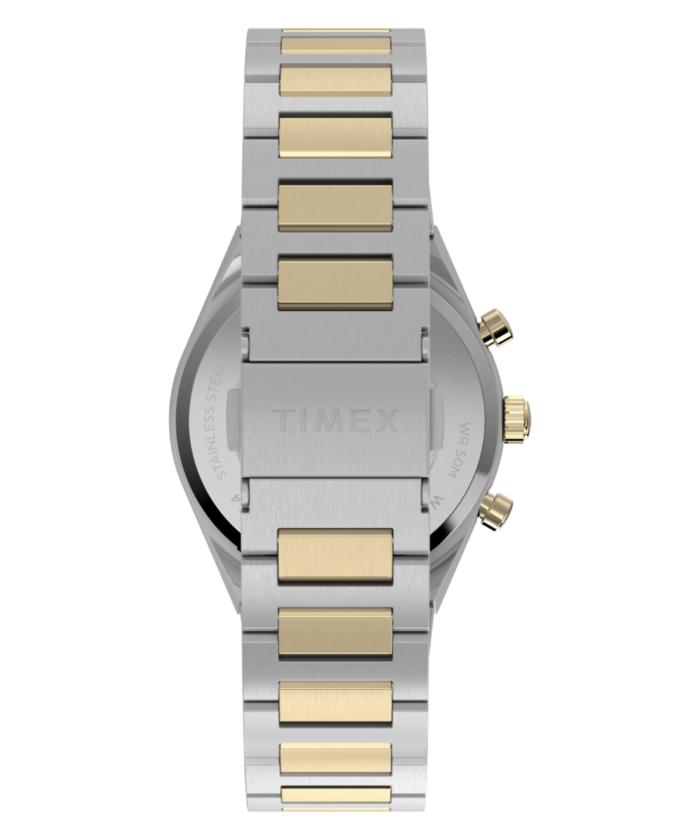 Q Timex Continental Chronograph 36mm Stainless Steel Bracelet Watch, photo 4