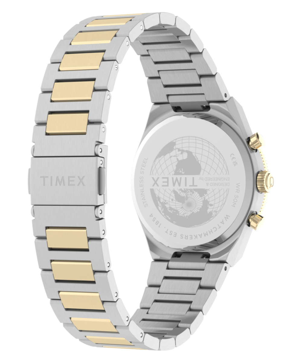 Q Timex Continental Chronograph 36mm Stainless Steel Bracelet Watch, photo 6