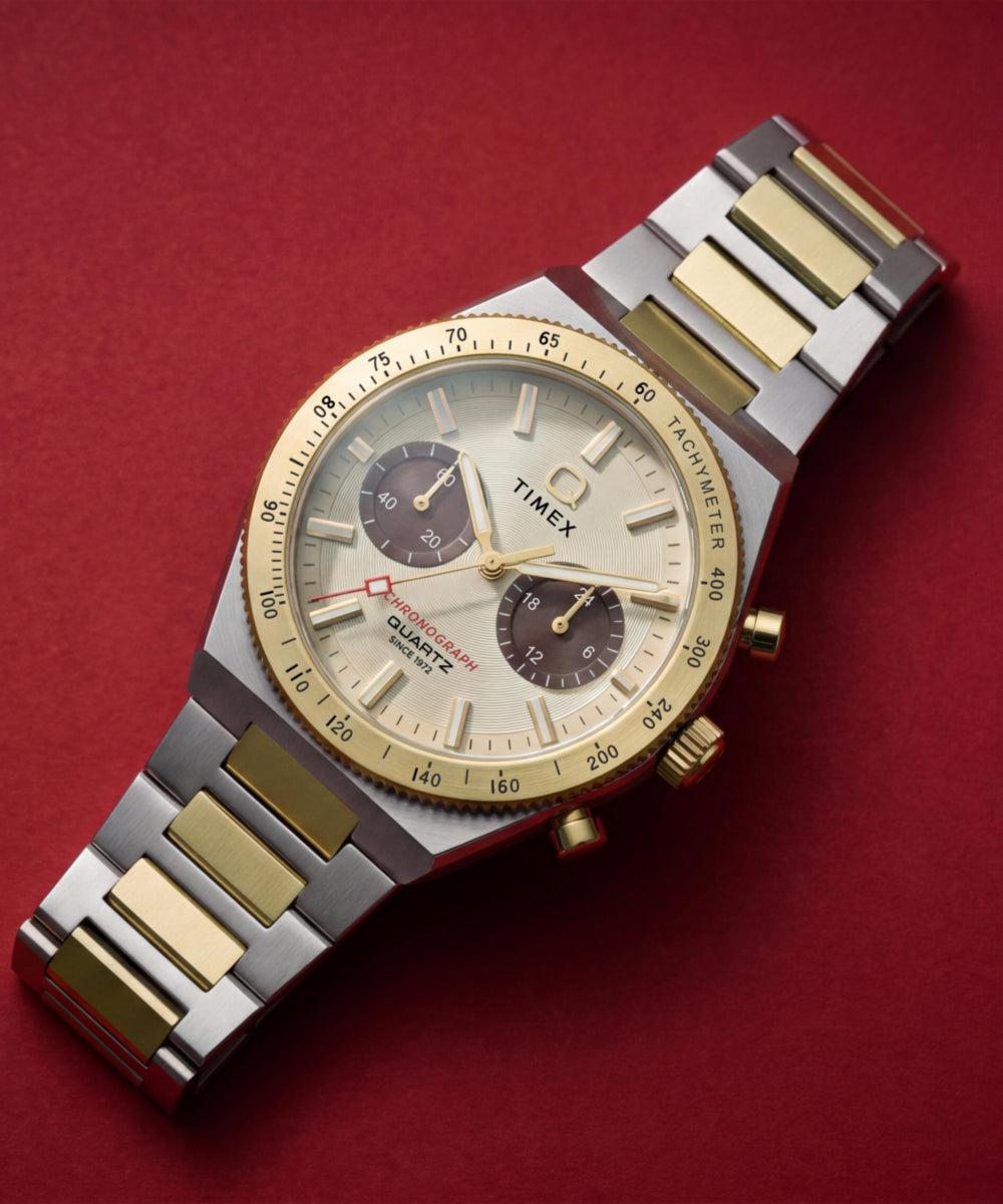 Q Timex Continental Chronograph 36mm Stainless Steel Bracelet Watch, photo 7