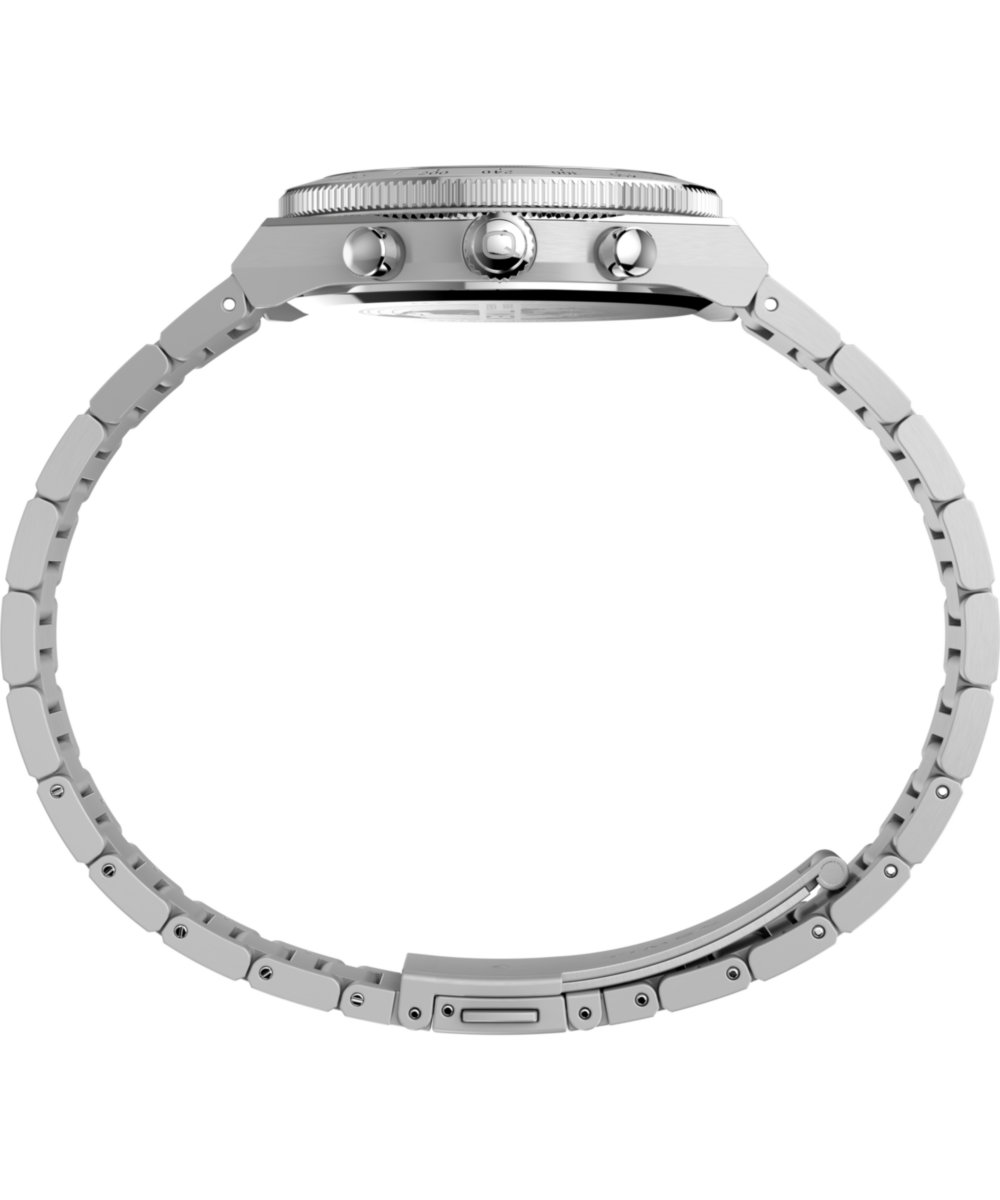 Q Timex Continental Chronograph 36mm Stainless Steel Bracelet Watch, photo 3