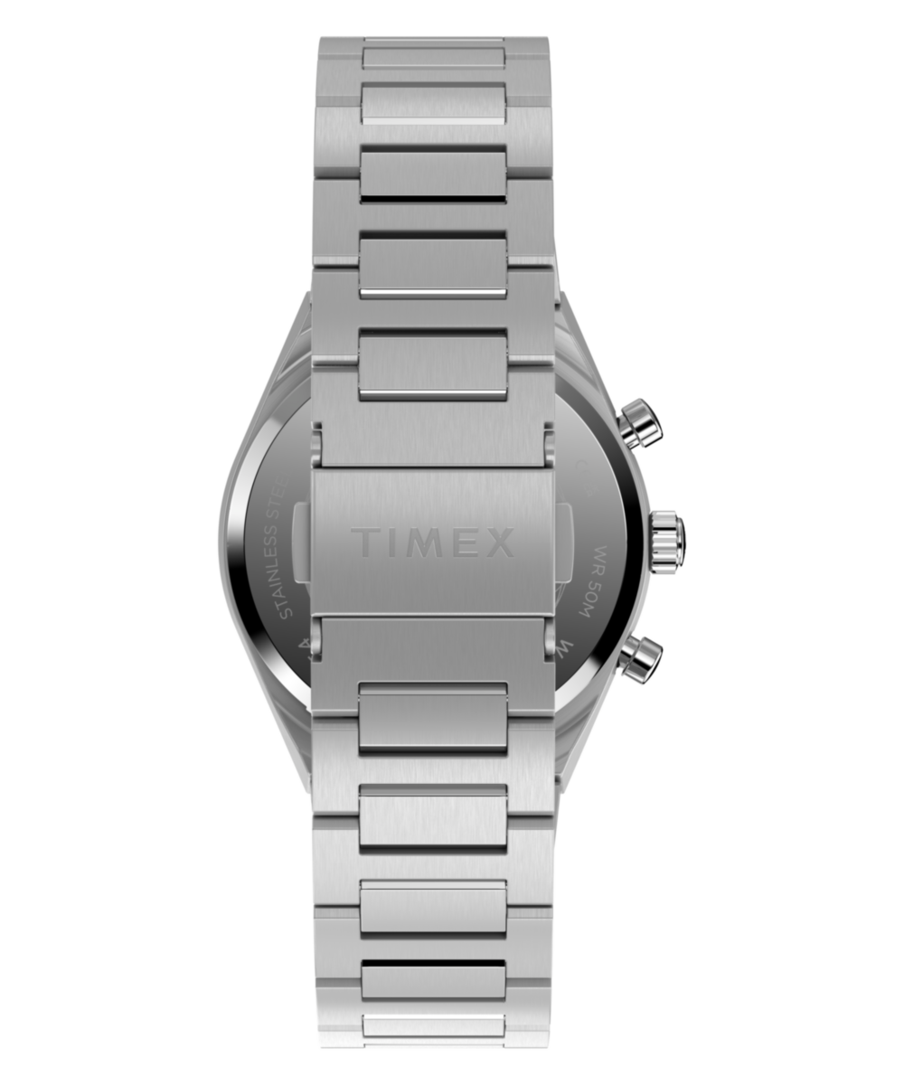 Q Timex Continental Chronograph 36mm Stainless Steel Bracelet Watch, photo 4
