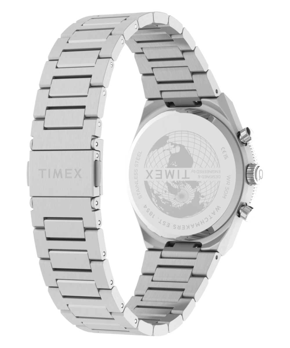 Q Timex Continental Chronograph 36mm Stainless Steel Bracelet Watch, photo 6