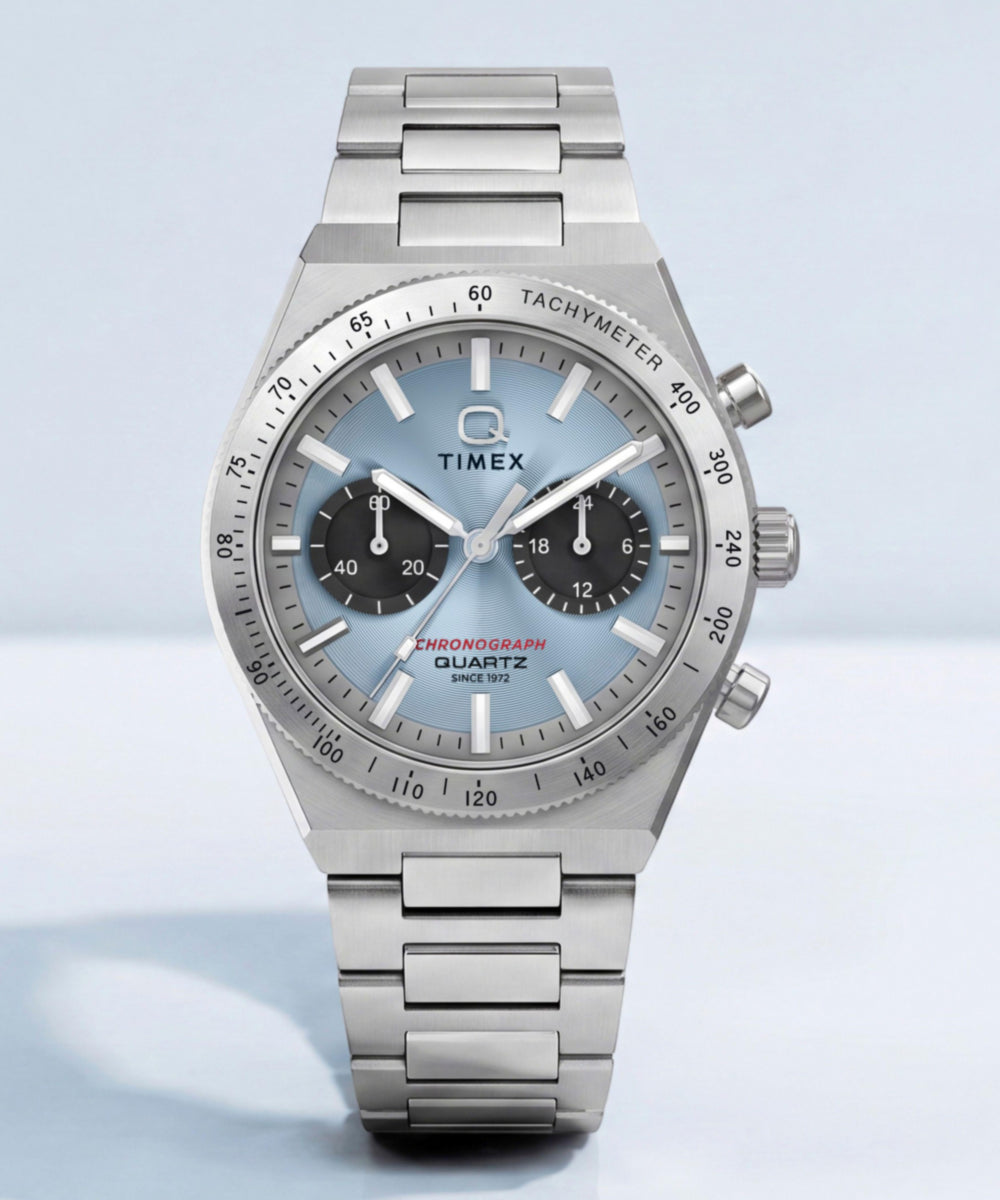 Q Timex Continental Chronograph 36mm Stainless Steel Bracelet Watch, photo 8