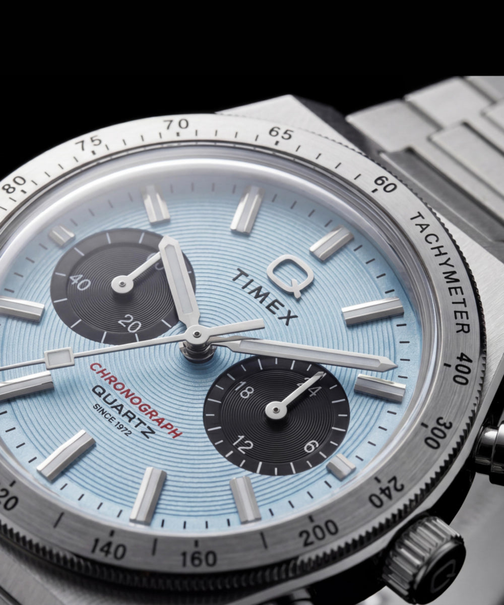 Q Timex Continental Chronograph 36mm Stainless Steel Bracelet Watch, photo 9