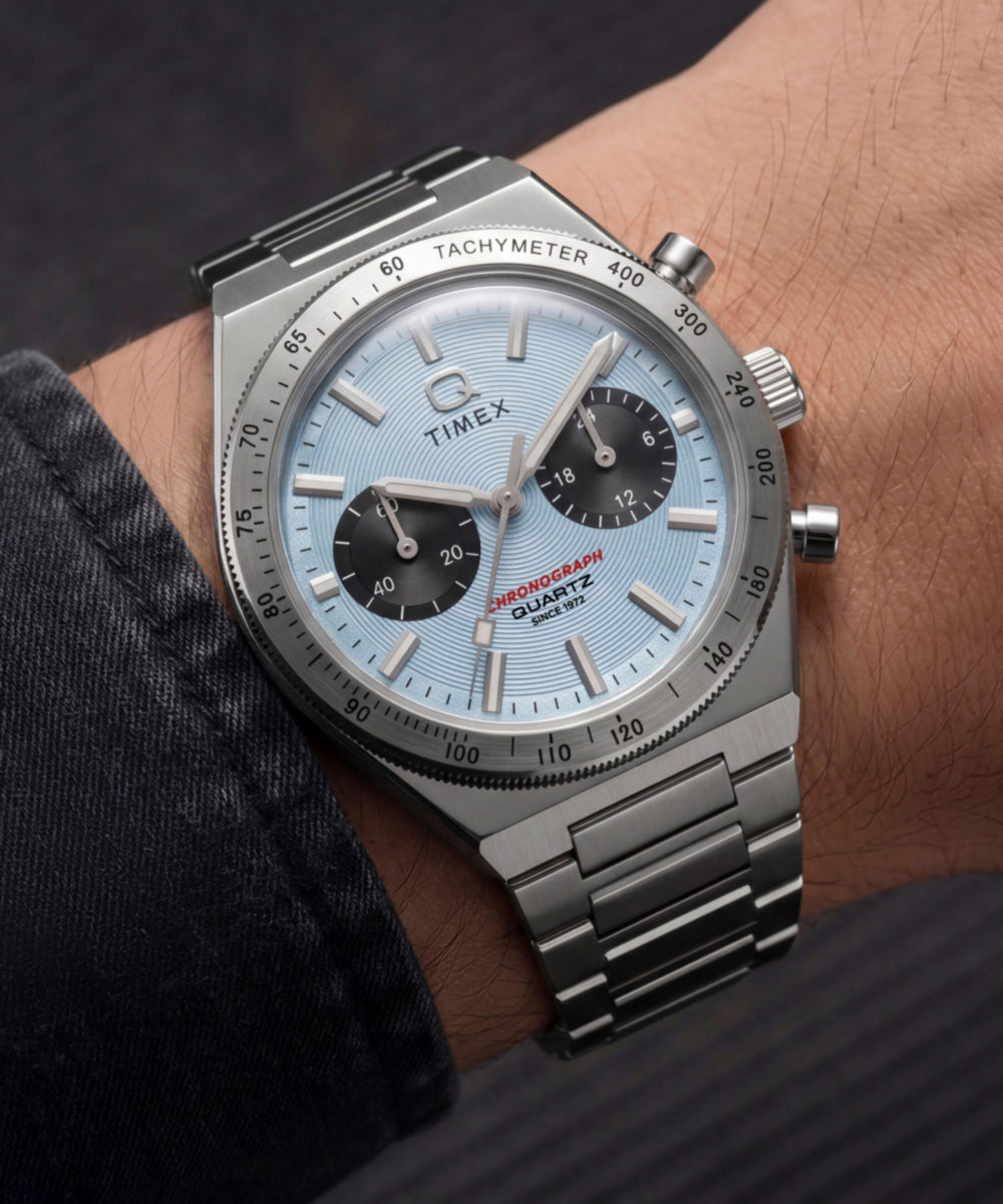 Q Timex Continental Chronograph 36mm Stainless Steel Bracelet Watch, photo 2