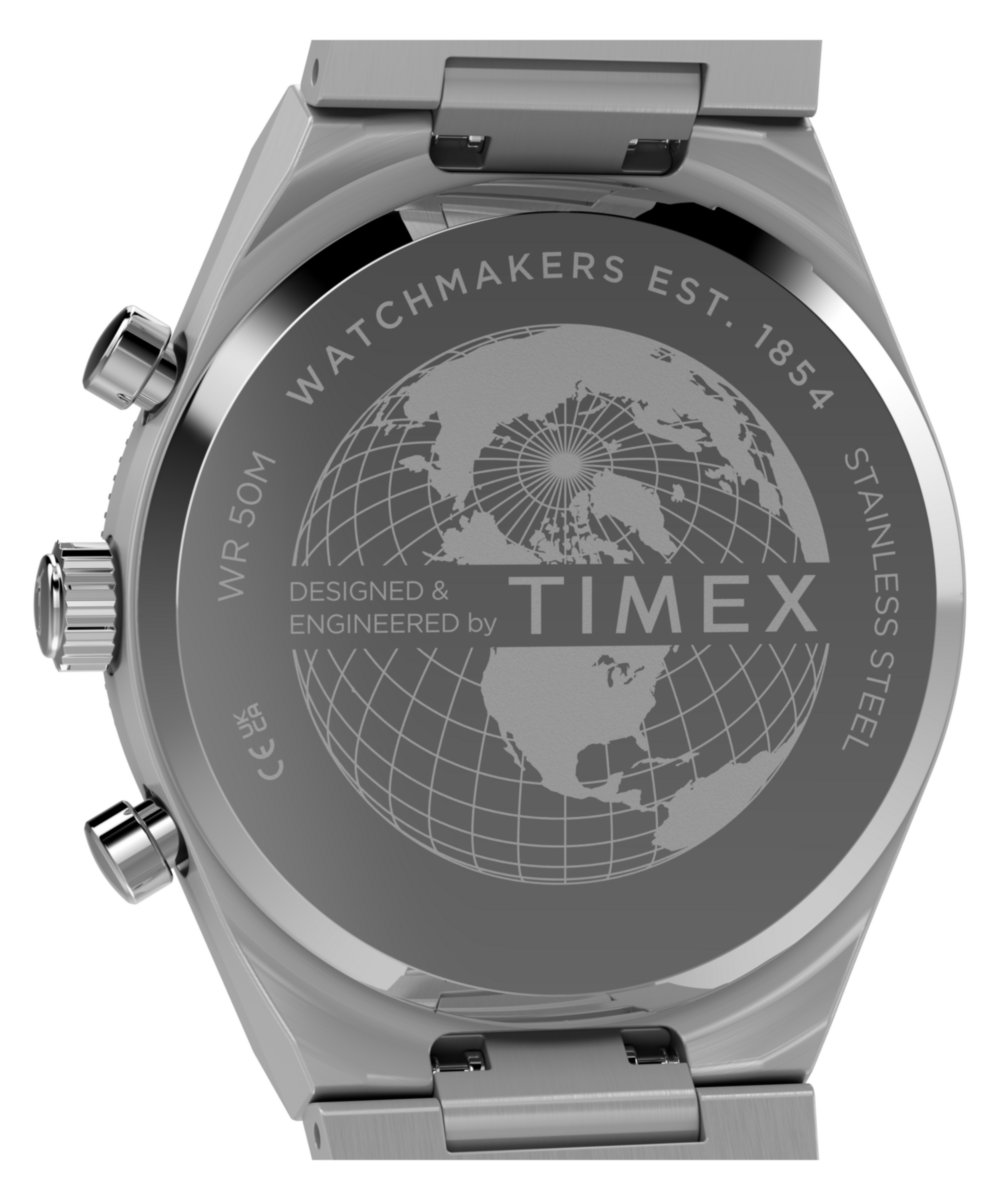 Q Timex Continental Chronograph 36mm Stainless Steel Bracelet Watch, photo 5