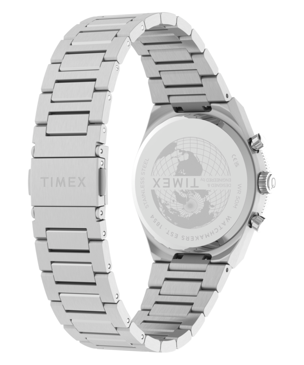 Q Timex Continental Chronograph 36mm Stainless Steel Bracelet Watch, photo 6