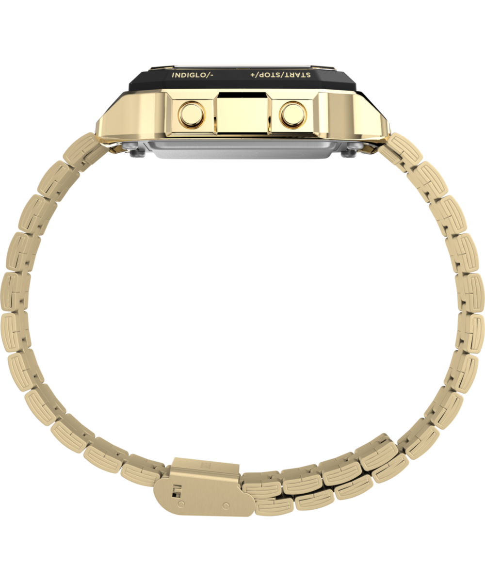 World Time Digital 40mm Stainless Steel Bracelet Watch, photo 2