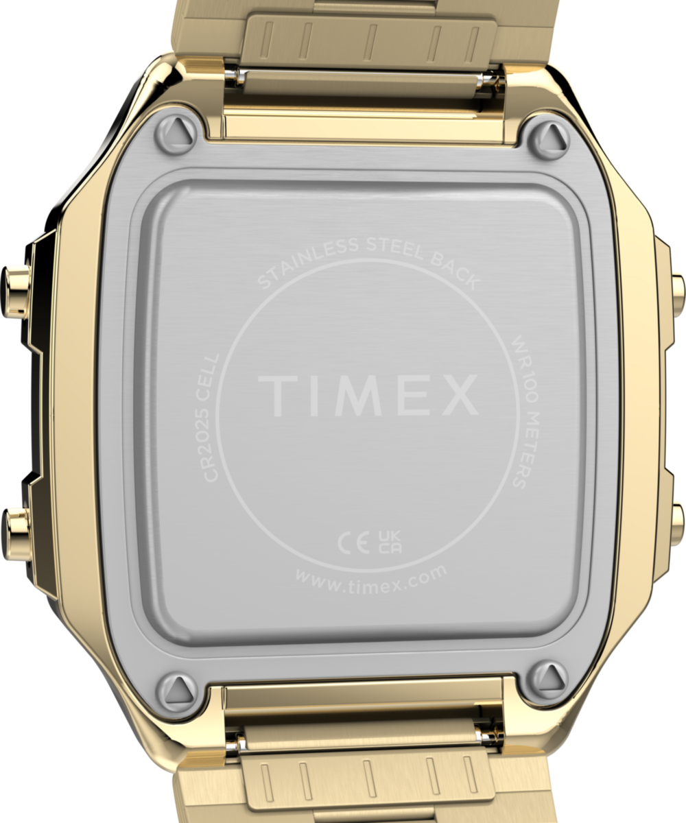 World Time Digital 40mm Stainless Steel Bracelet Watch, photo 4