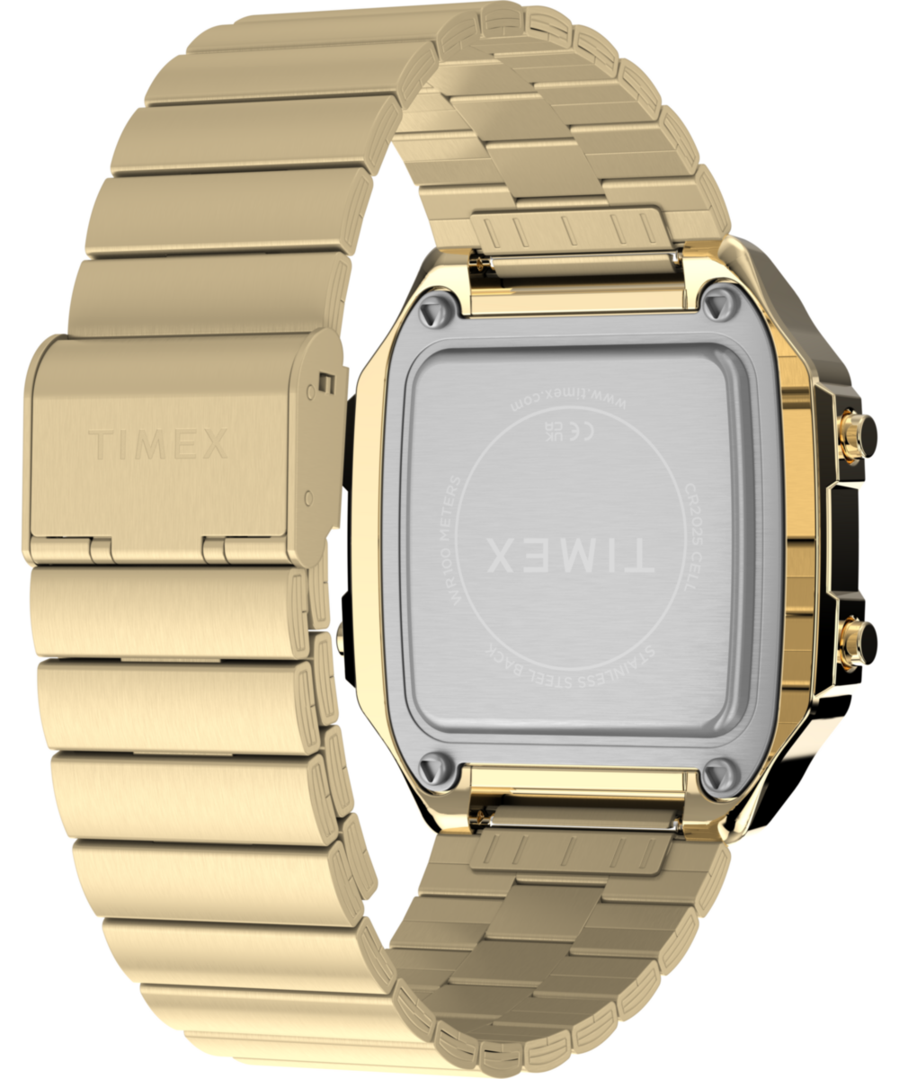 World Time Digital 40mm Stainless Steel Bracelet Watch, photo 5