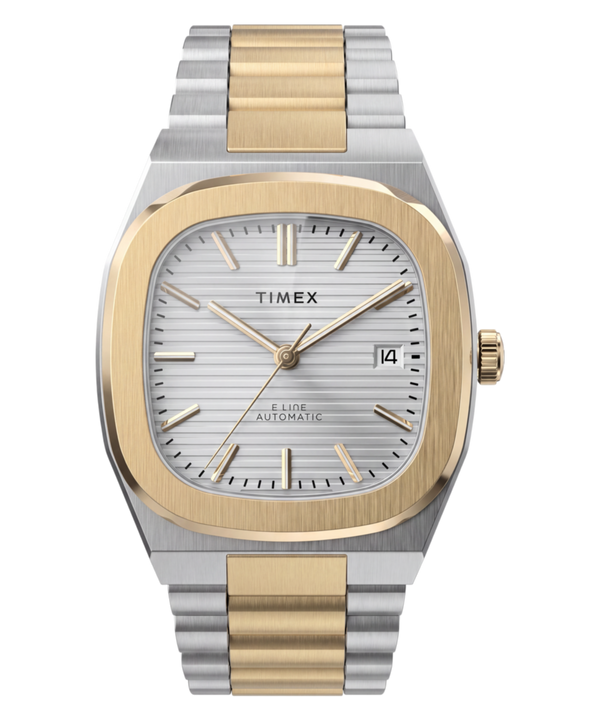 Timex® Automatic E Line 38mm Stainless Steel Bracelet Watch