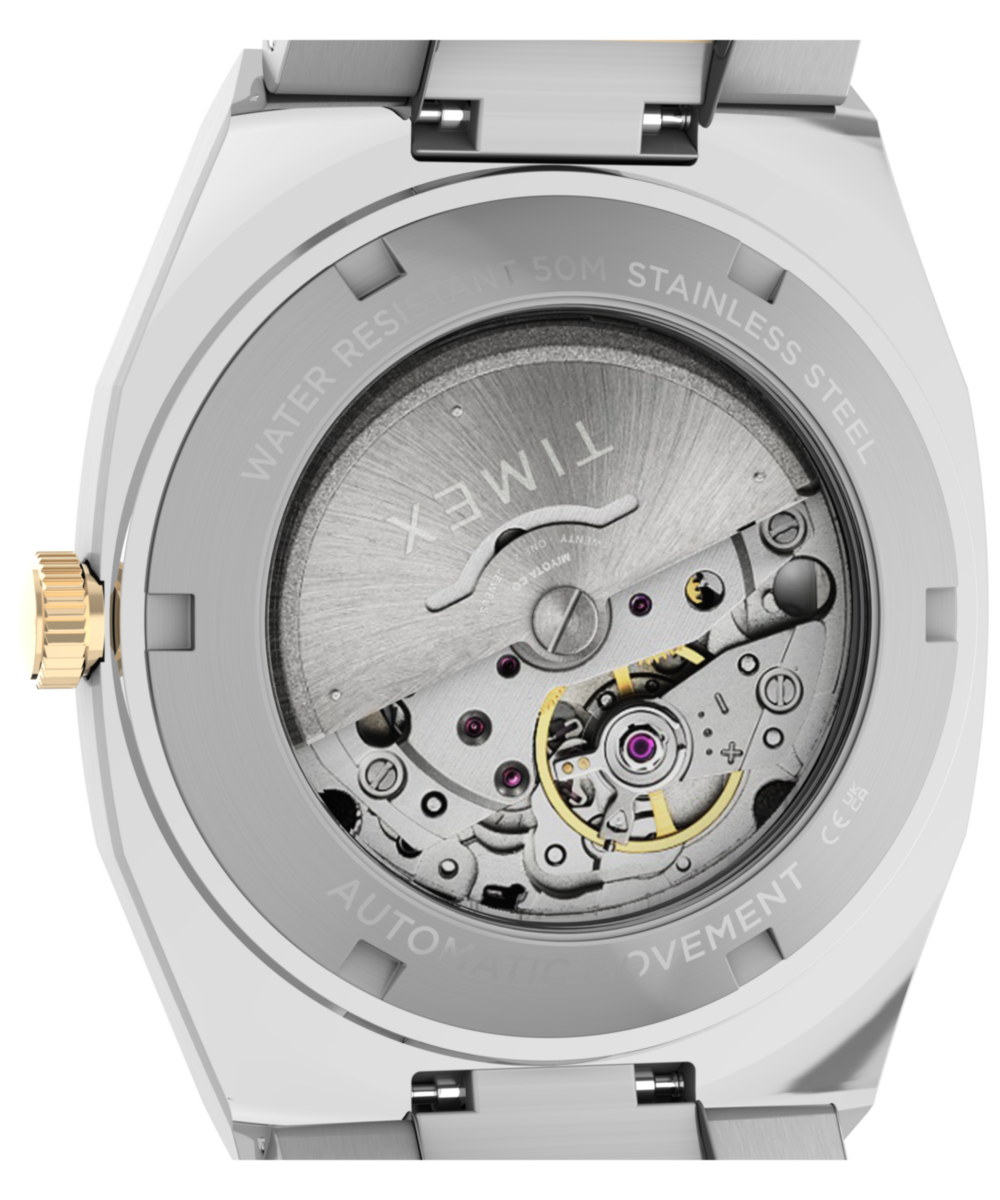 Timex® Automatic E Line 38mm Stainless Steel Bracelet Watch, photo 5