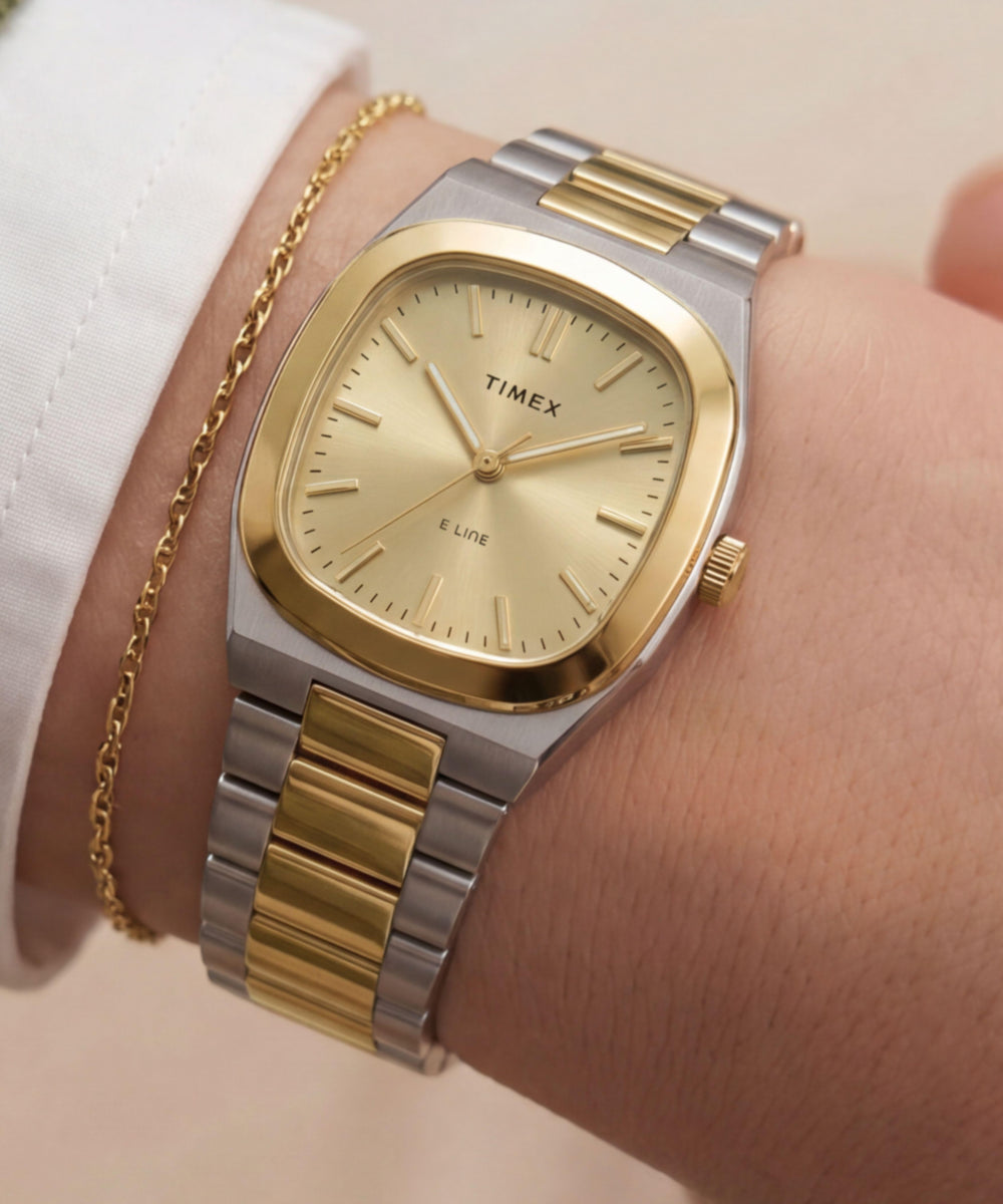 Timex® Quartz E Line 30mm Stainless Steel Bracelet Watch, photo 2