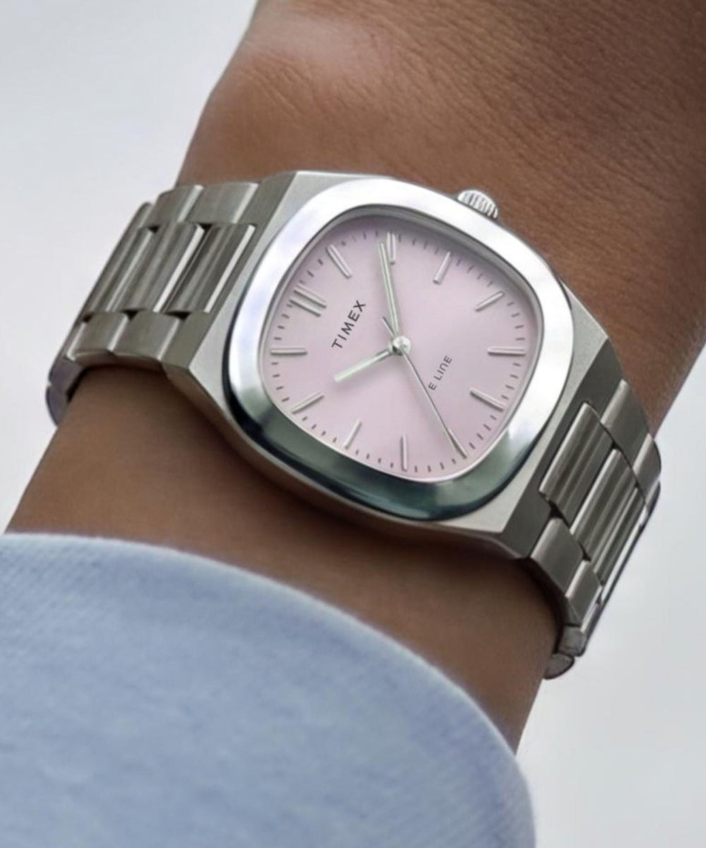 Timex® Quartz E Line 30mm Stainless Steel Bracelet Watch, photo 2