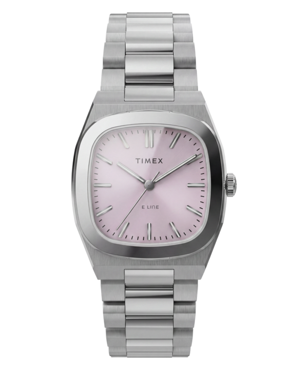 Timex® Quartz E Line 30mm Stainless Steel Bracelet Watch