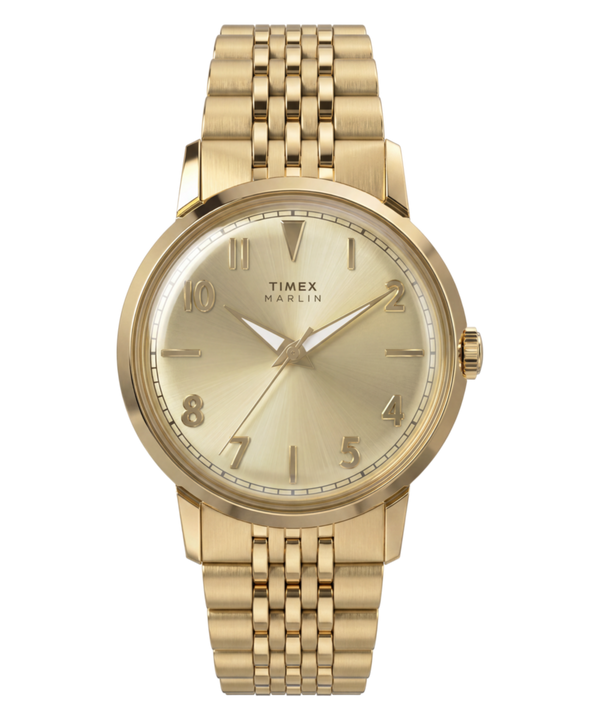 Marlin® Quartz 34mm Stainless Steel Bracelet Watch