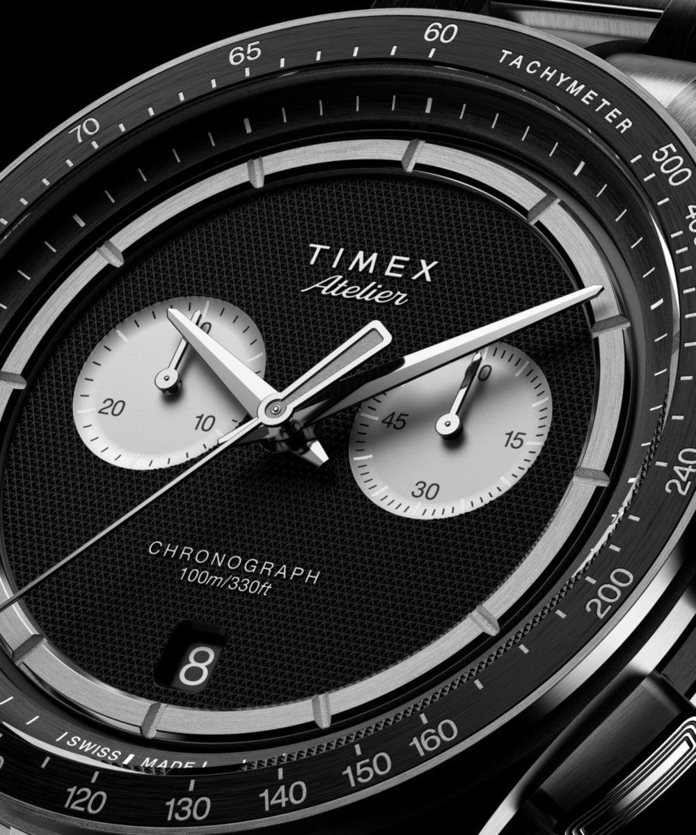 Timex Atelier Chronograph Quartz M1q 40mm Swiss Made Stainless Steel Bracelet, photo 5
