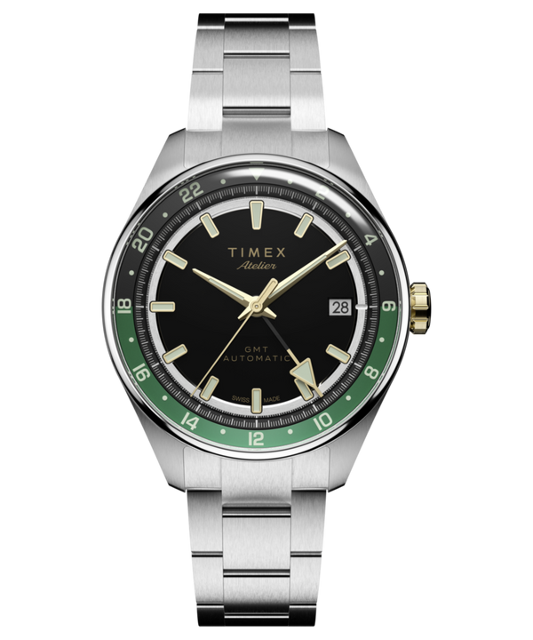 Timex Atelier GMT Première M1a 38mm Swiss Made Automatic Stainless Steel Bracelet
