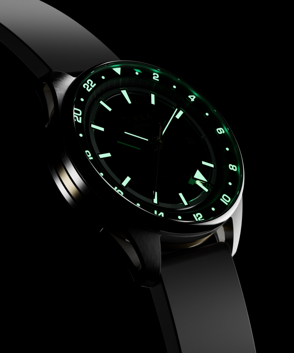 Timex Atelier GMT Première M1a 38mm Swiss Made Automatic NBR Synthetic Rubber Strap, photo 5
