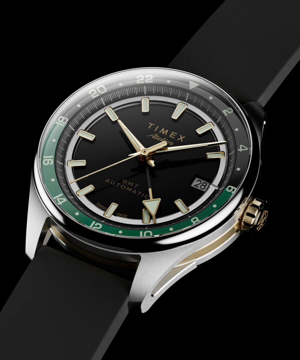 Timex Atelier GMT Première M1a 38mm Swiss Made Automatic NBR Synthetic Rubber Strap, photo 6
