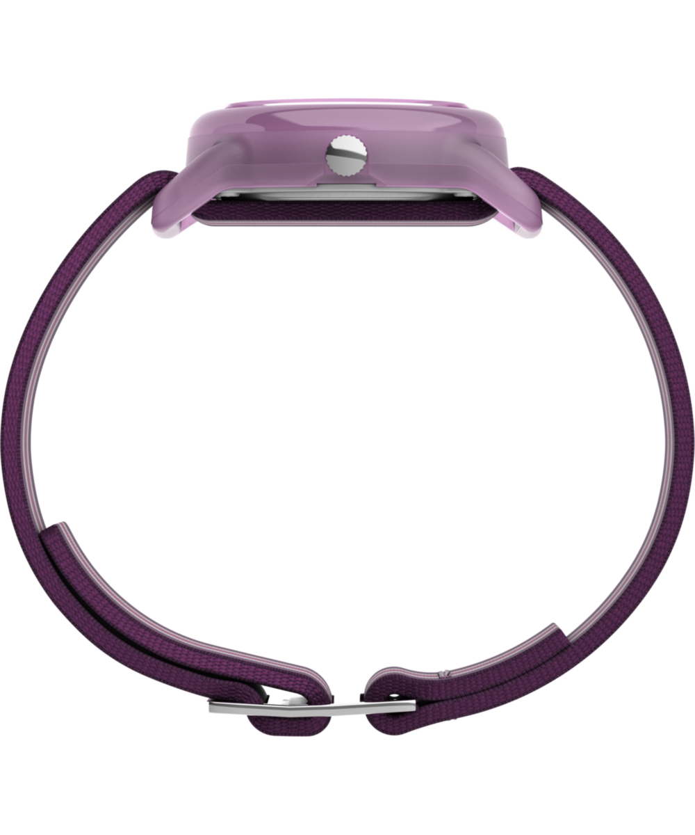 TIMEX TIME MACHINES® 29mm Purple Stripe Elastic Fabric Kids Watch, photo 2