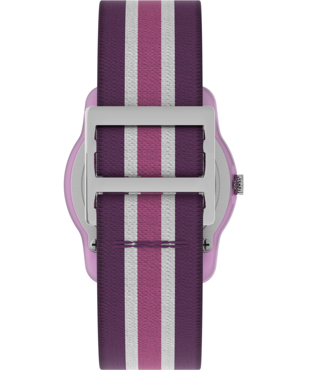 TIMEX TIME MACHINES® 29mm Purple Stripe Elastic Fabric Kids Watch, photo 3