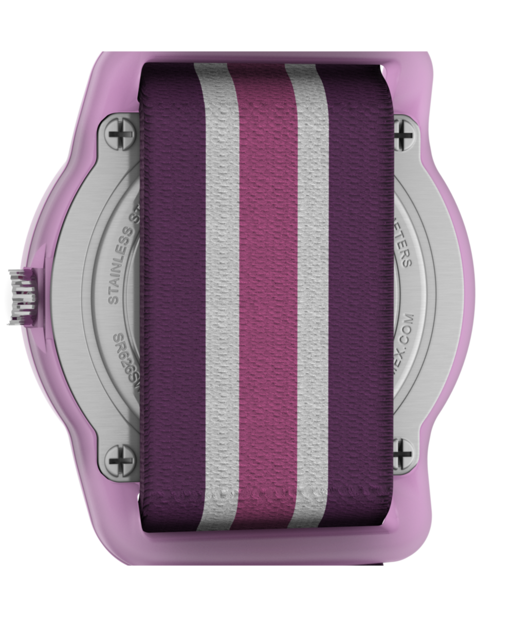 TIMEX TIME MACHINES® 29mm Purple Stripe Elastic Fabric Kids Watch, photo 4