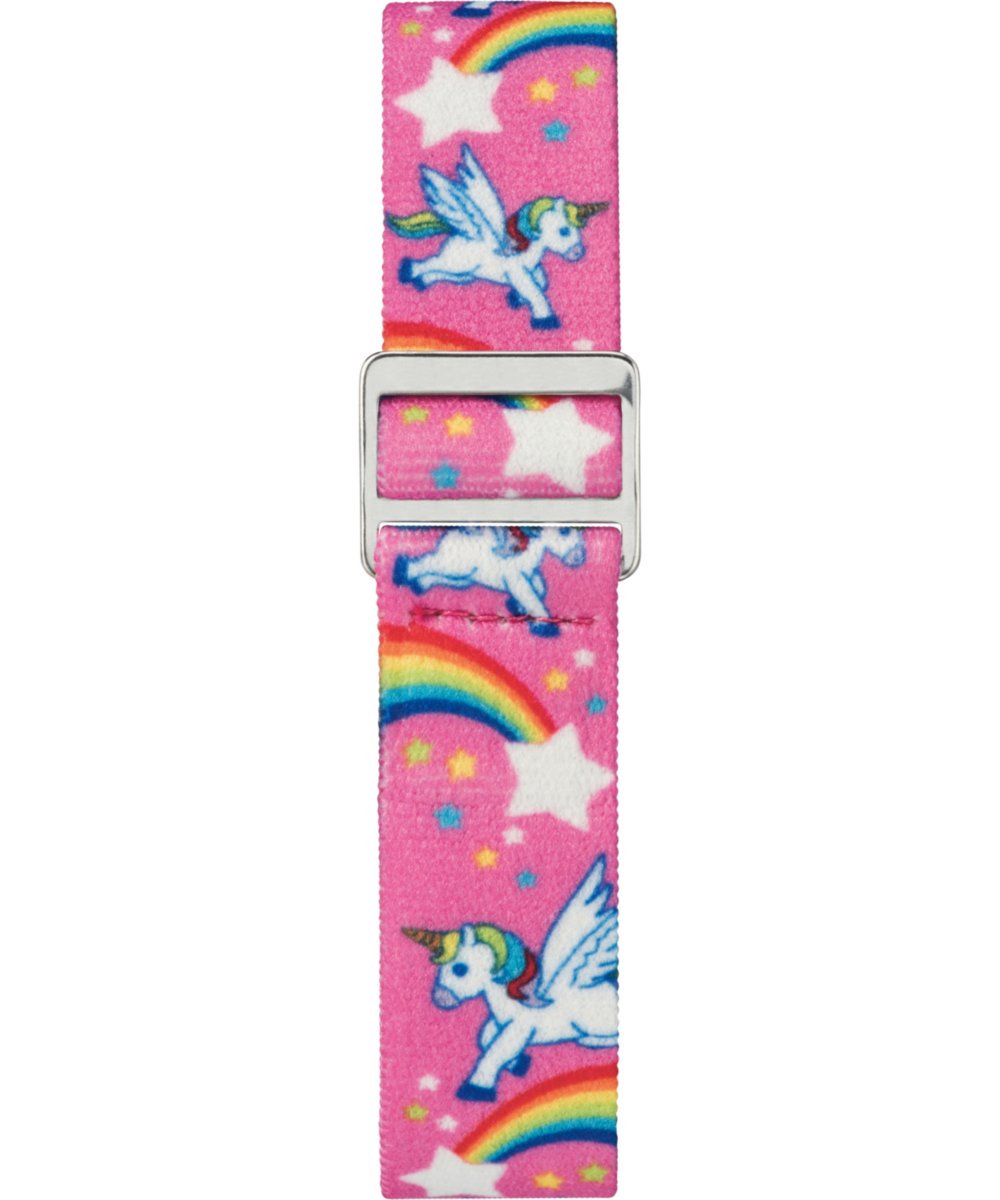 TIMEX TIME MACHINES® 29mm Rainbow Unicorn Pink Elastic Fabric Kids Watch, photo 3