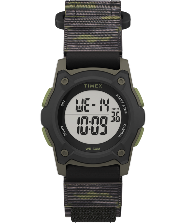 TIMEX TIME MACHINES® 35mm Green/Brown Camo Fast Wrap® Kids Digital Watch
