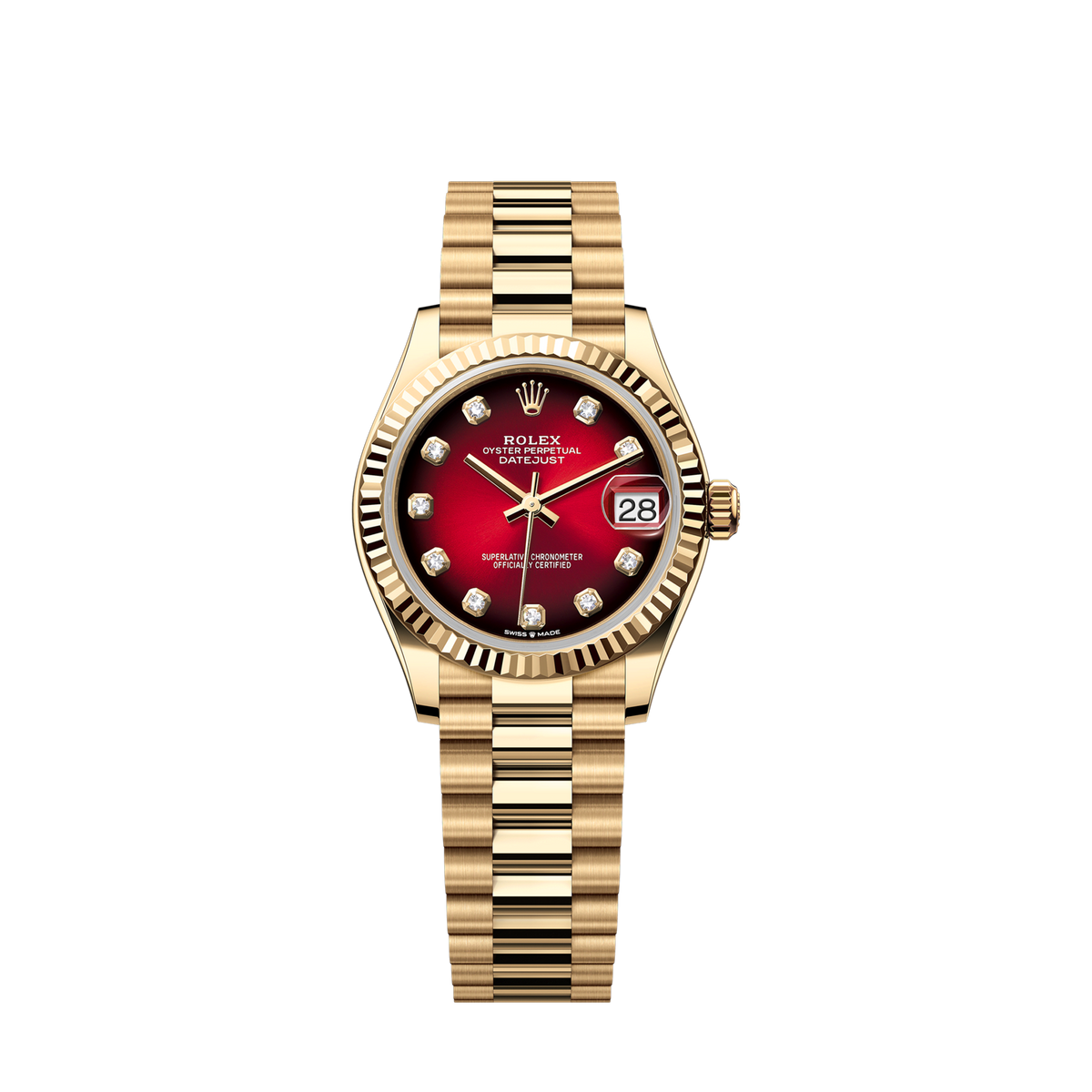 Unworn 2025, Datejust 31, 18k Yellow Gold, Diamonds