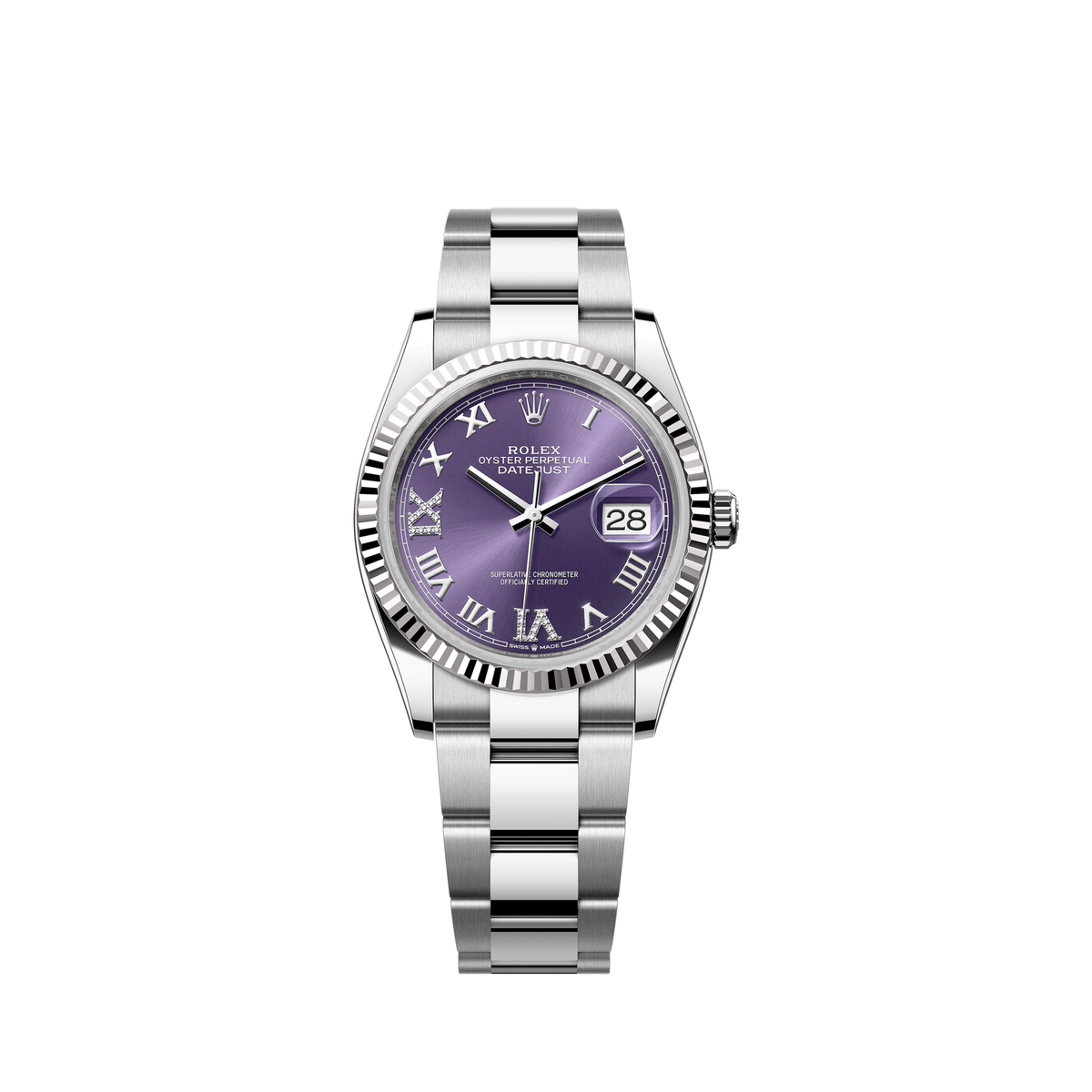 Datejust 36, Stainless Steel and 18k White Gold, 36mm
