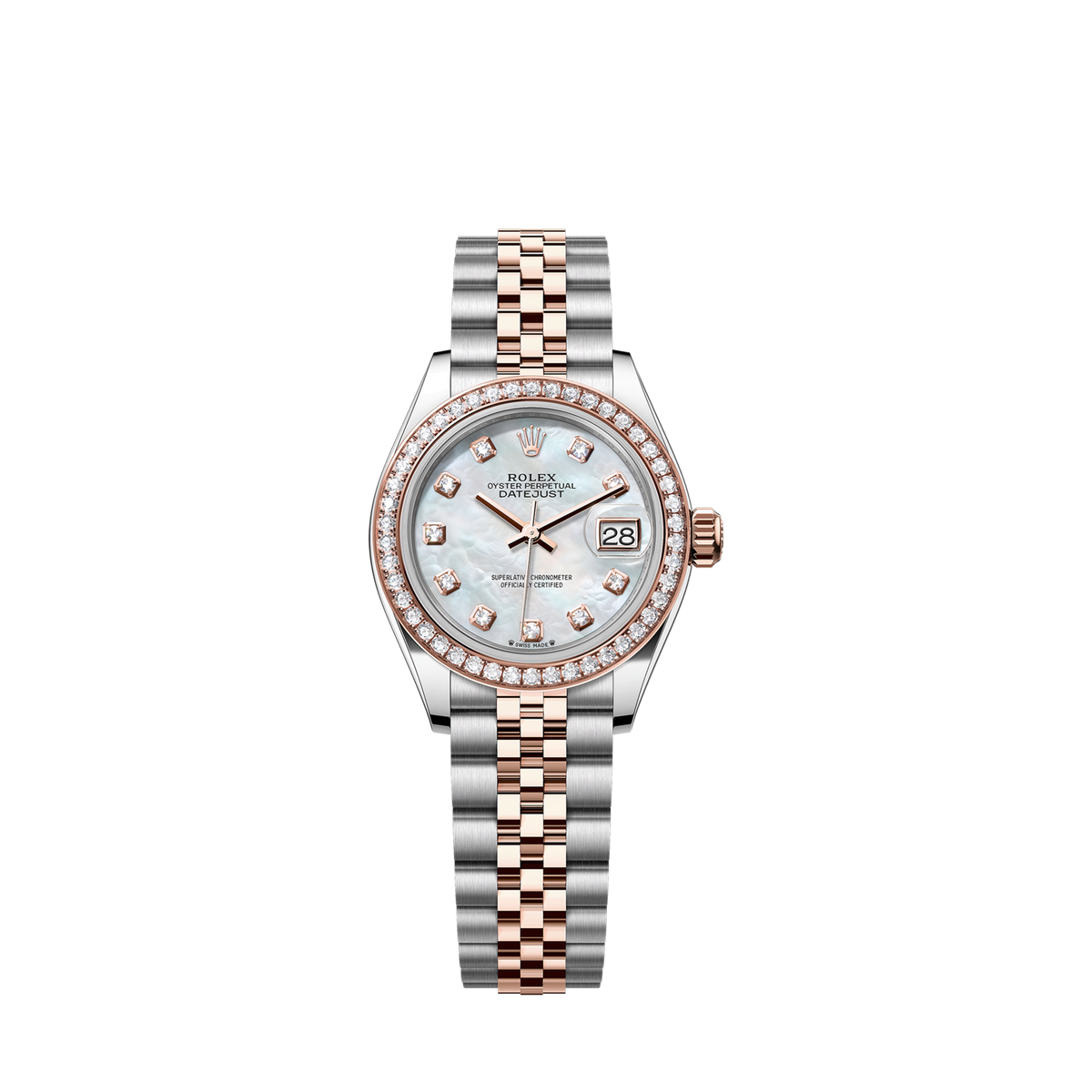 Lady-Datejust 28, Oystersteel and 18k Everose Gold