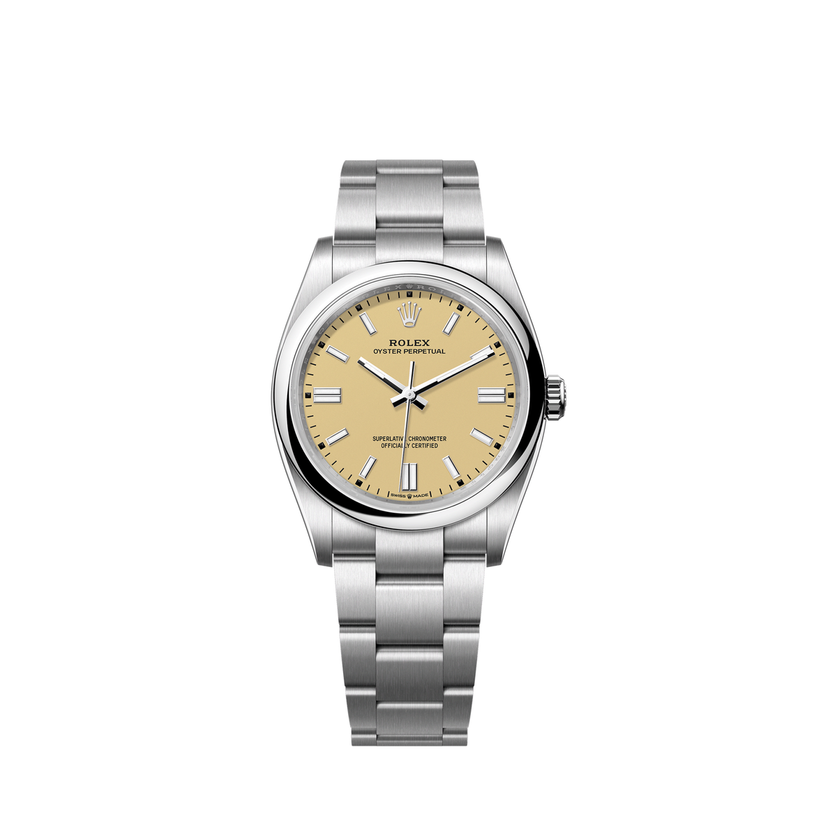 Unworn 2025, Oyster Perpetual, Oystersteel 36mm, Beige dial, Domed Oyster