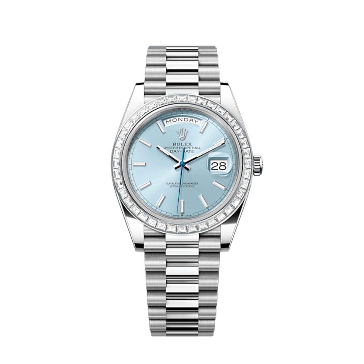 Day-Date 40, Platinum with Diamond-set, 40mm