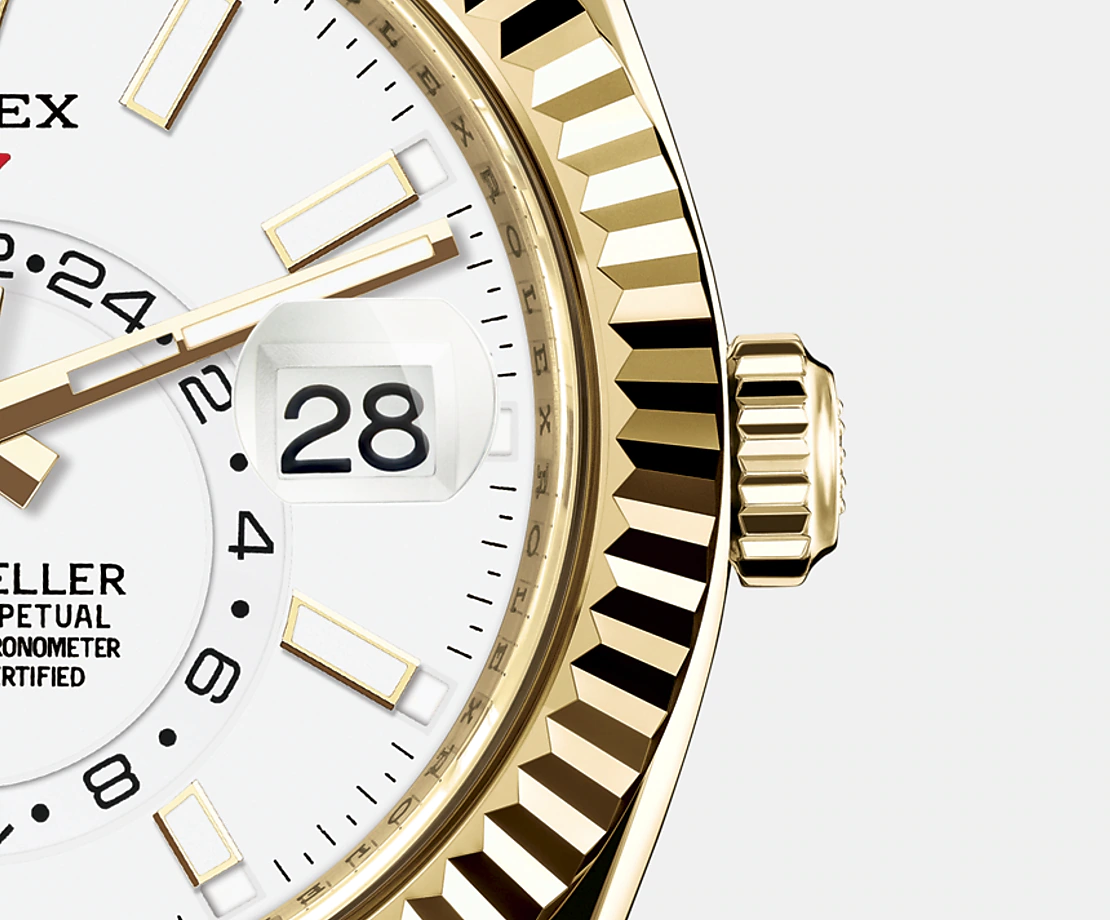 Sky-Dweller 42mm, 18k Yellow Gold, Oysterflex, photo 4