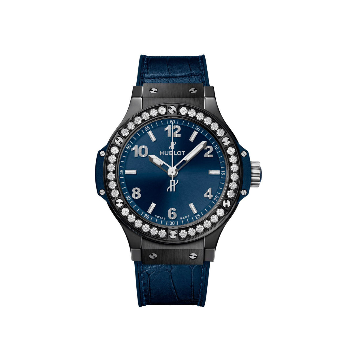 Big Bang, Ceramic Blue Diamonds, 38mm