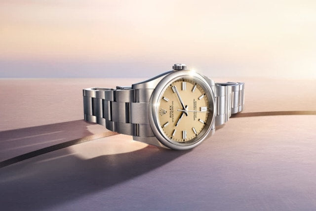 Unworn 2025, Oyster Perpetual, Oystersteel 41mm, Beige dial, Domed Oyster, photo 5