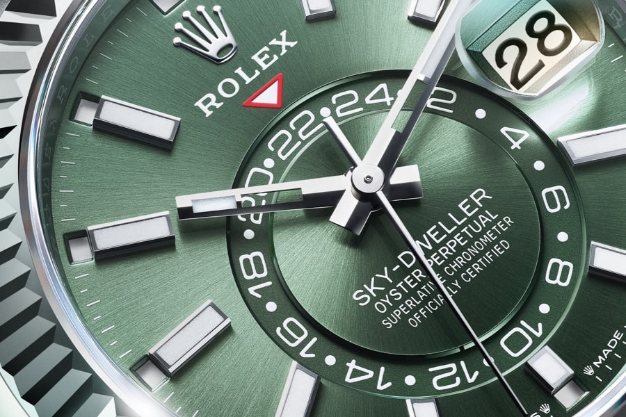 Sky-Dweller, 42mm, Oystersteel and 18k White Gold, Green, Oyster, photo 3