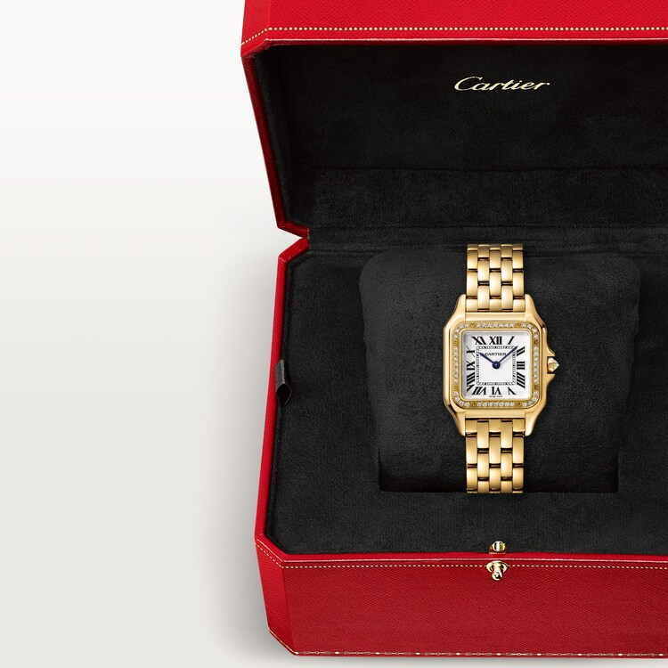 Unworn Panthère Medium, 18k Yellow Gold, Diamonds, 27mm x 36mm, photo 7