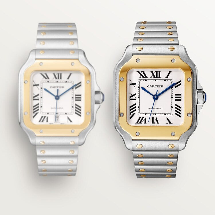 Unworn Santos, Stainless Steel and 18k Yellow Gold, 39.8mm, photo 12